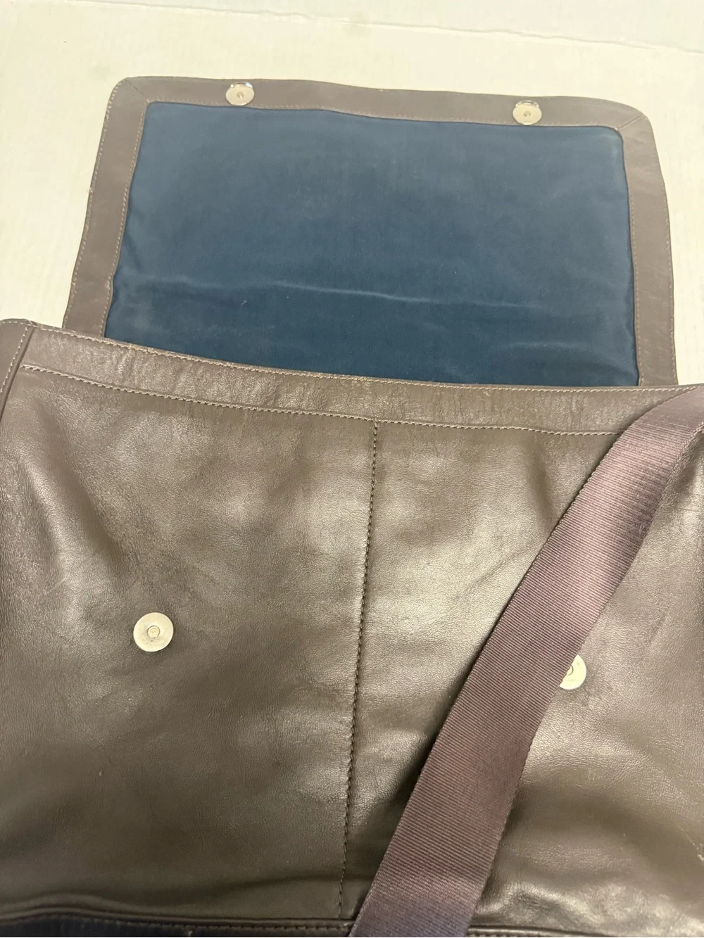 Cole Haan Brown Leather Strap Detail Crossbody